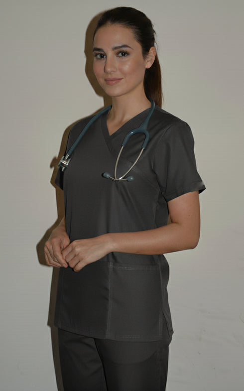 Women's 2-Pocket Mock Wrap Scrub